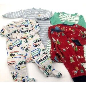 Baby Toddler Pajamas Lot of 4 Zip-Up One Piece Sleepers Carter’s Sizes 6M-2T